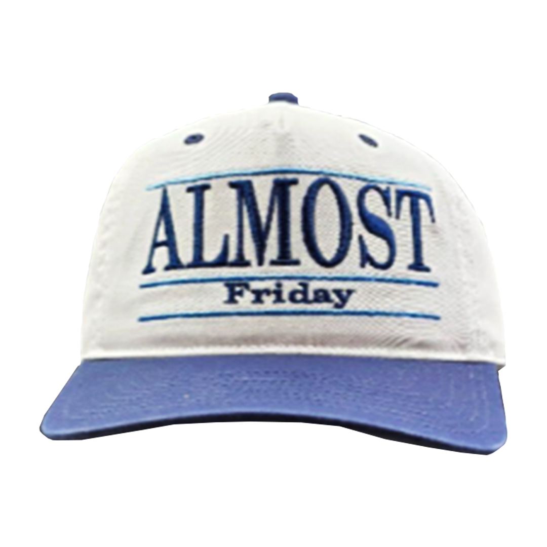 Almost Friday Snapback Bar Hat White w/ Navy