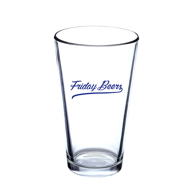 Friday Beers Slugger Pint Glass