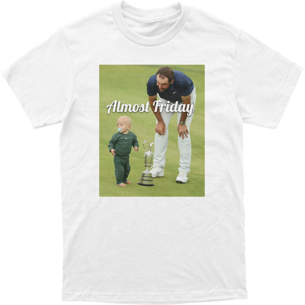 Almost Friday Scheffler Baby Tee