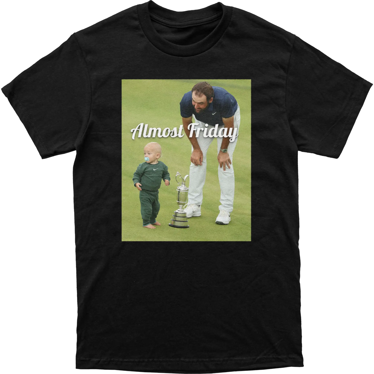 Almost Friday Scheffler Baby Tee