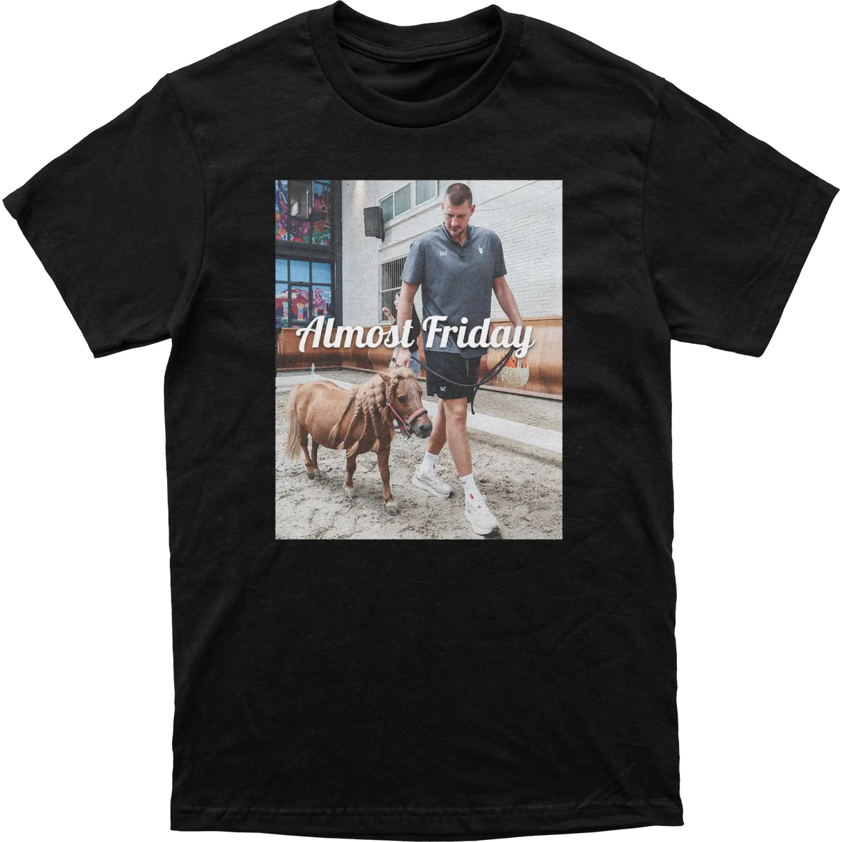 Almost Friday Jokic Horse Tee