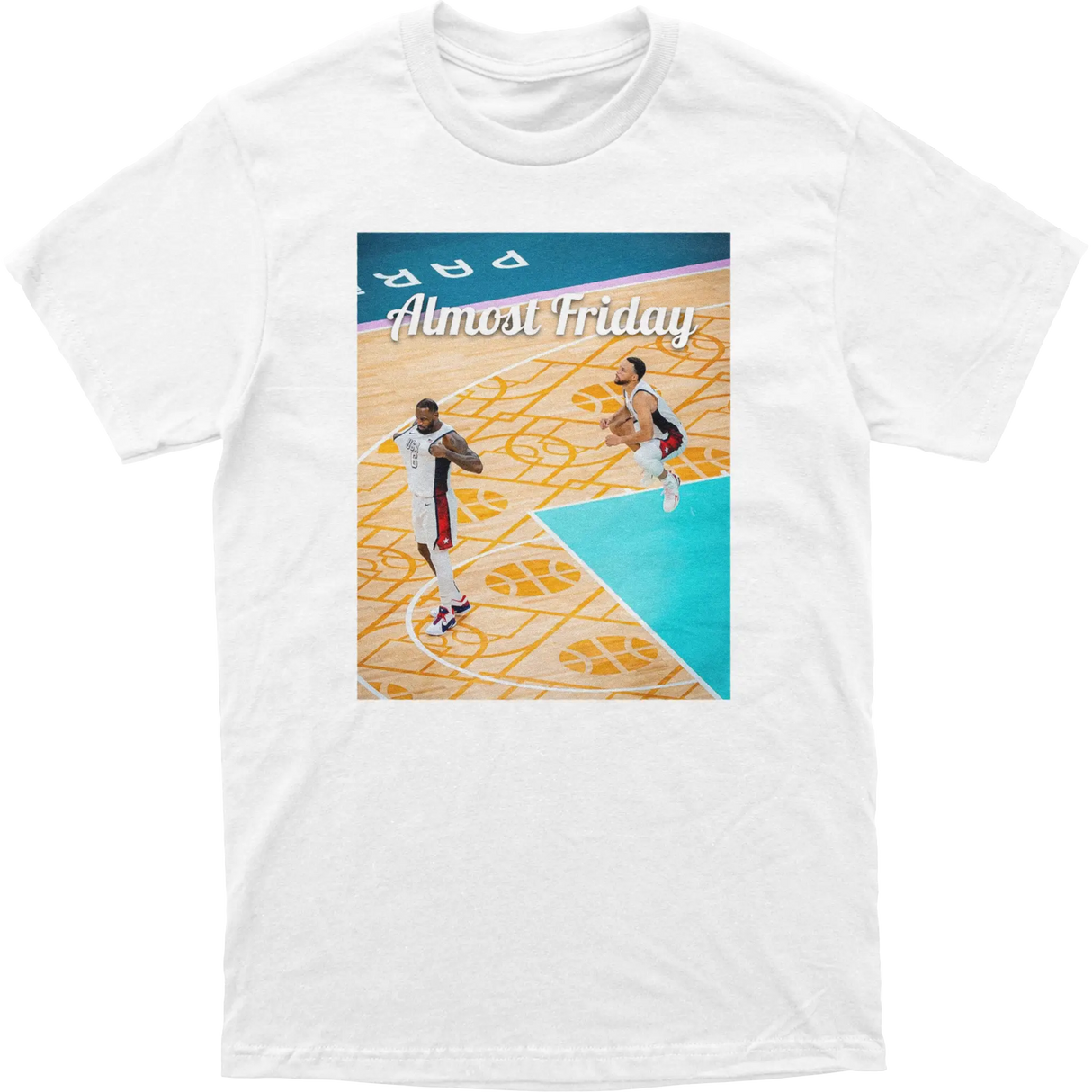 Almost Friday Curry LeBron USA Tee
