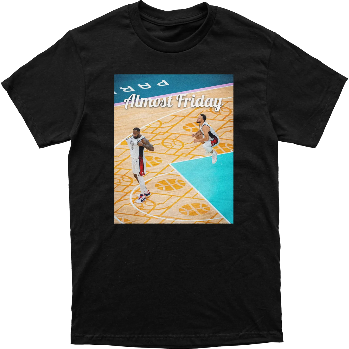 Almost Friday Curry LeBron USA Tee
