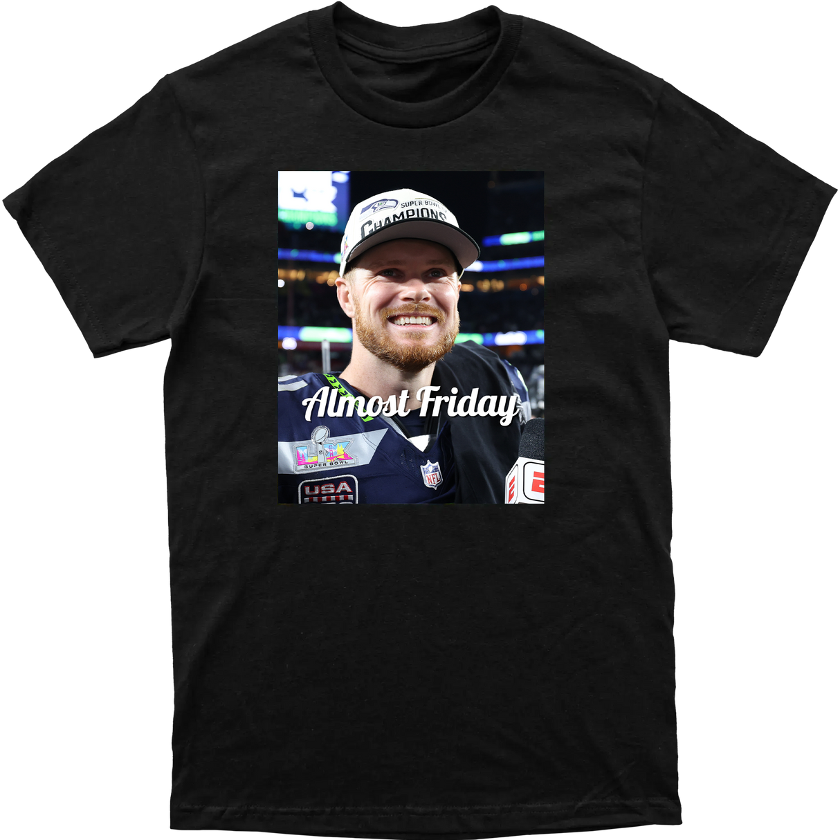 Almost Friday Darnold Champ Tee