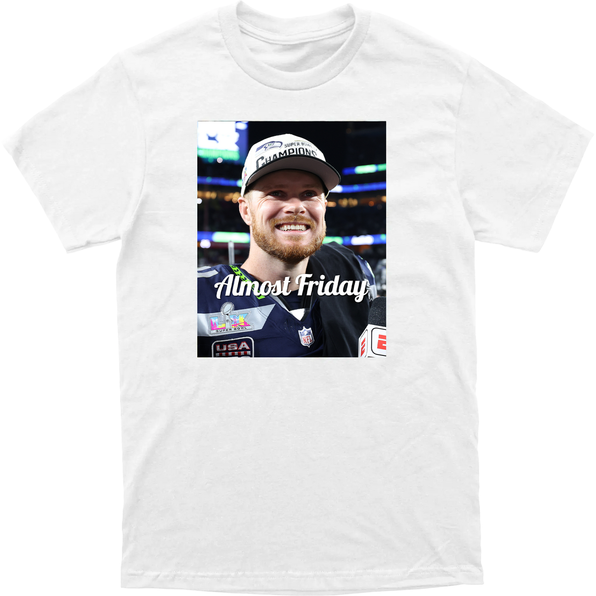 Almost Friday Darnold Champ Tee