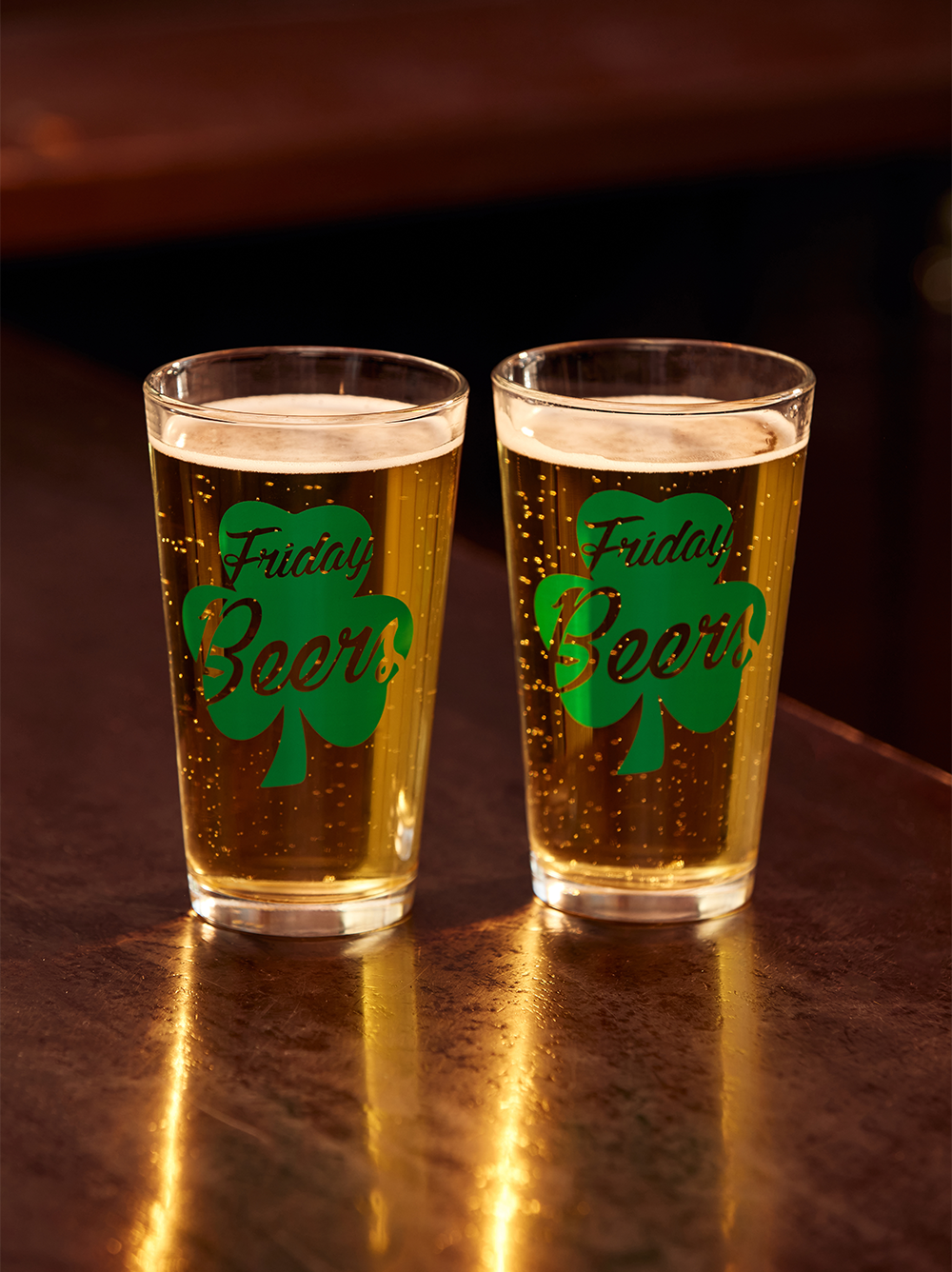 Friday Beers Clover Pint Glass