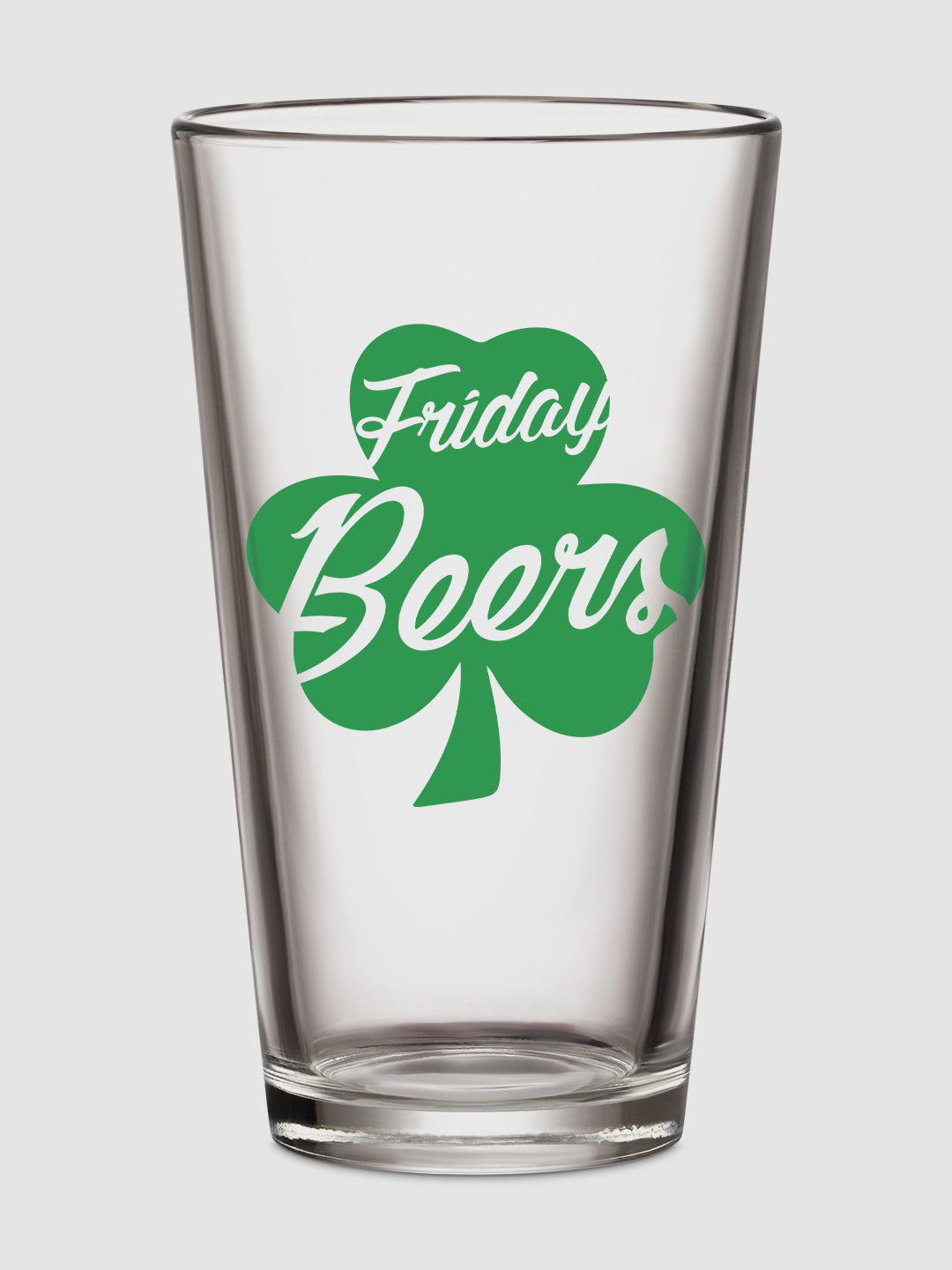 Friday Beers Clover Pint Glass