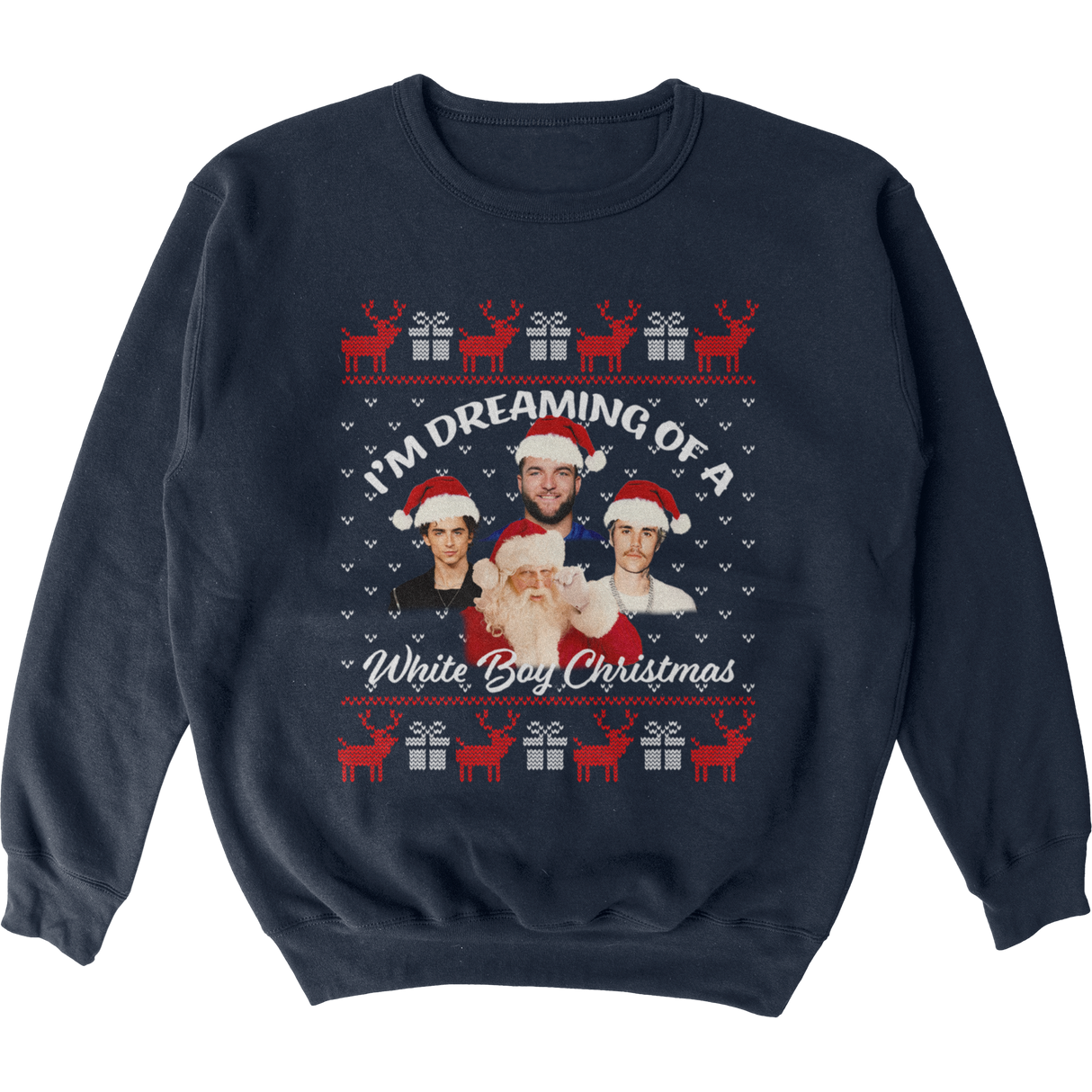 White Boy Christmas Tacky Sweater