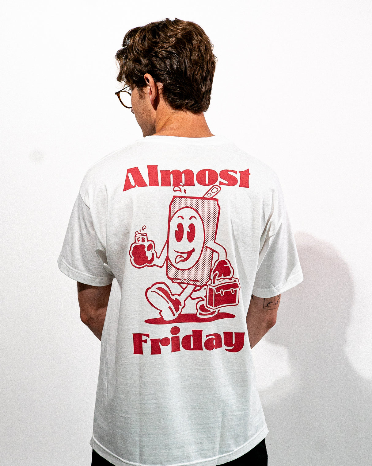 Almost Friday Can Man Tee