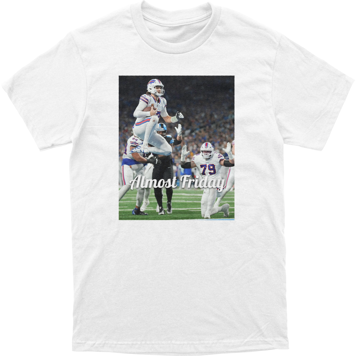 Almost Friday Allen Endzone Leap Tee