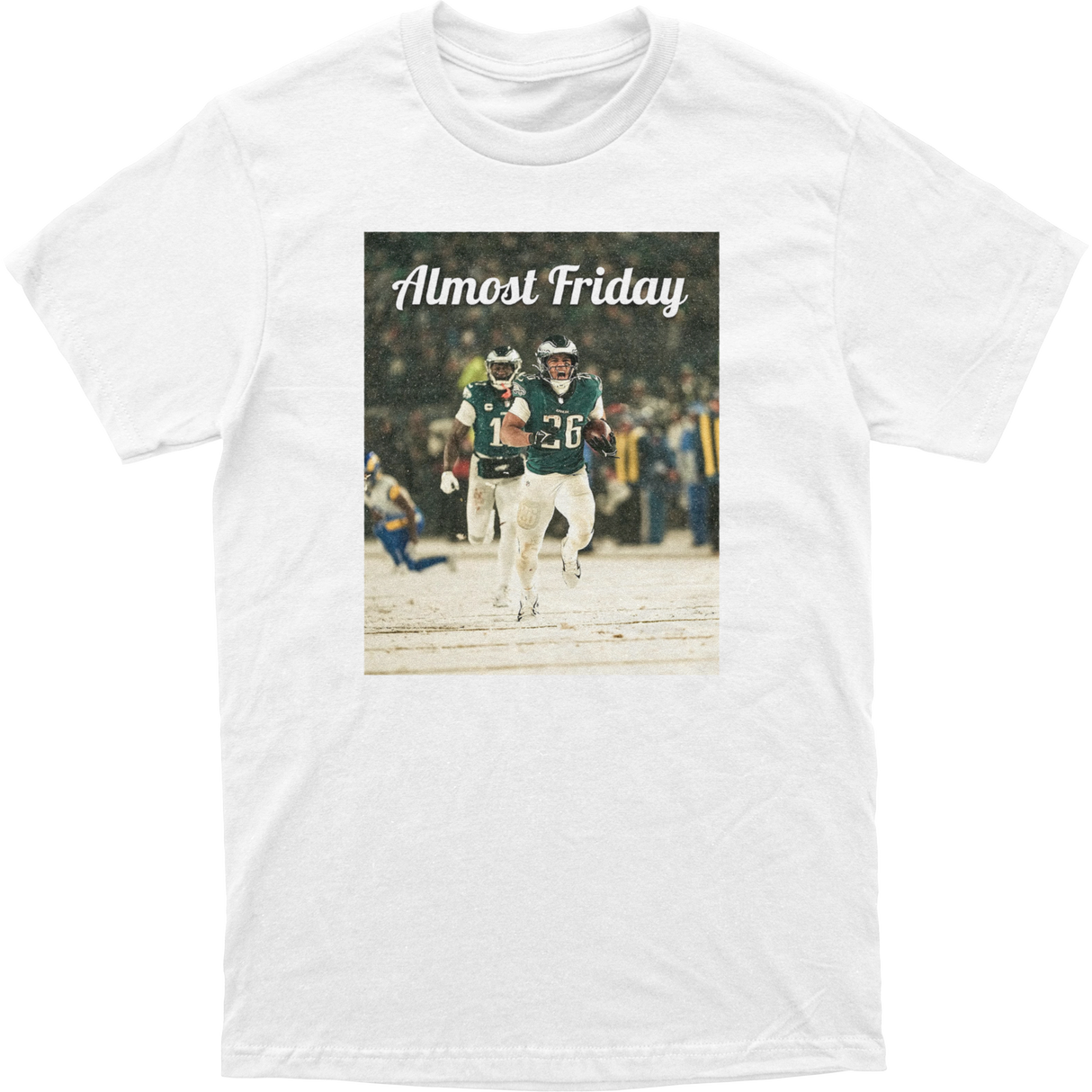 Almost Friday Saquon Snow Tee