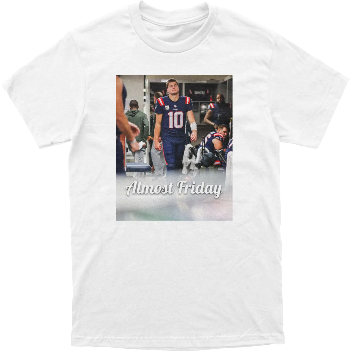 Almost Friday Drake Maye Locker Room