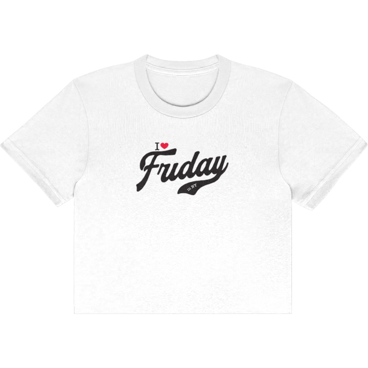 I Heart Fridays in NY Crop Tee