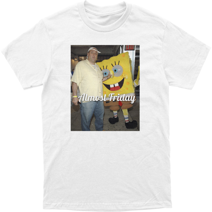 Almost Friday Gandolfini and Spongebob Tee