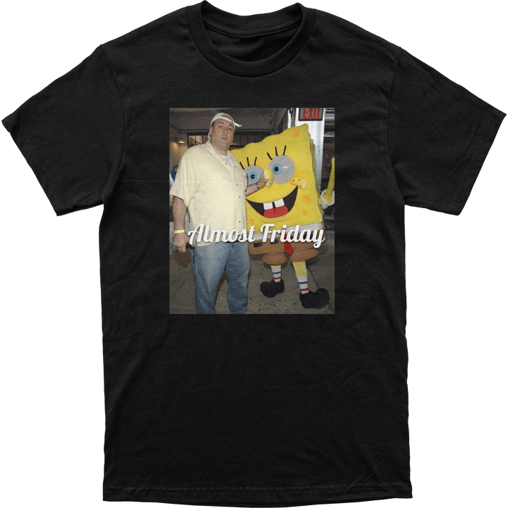 Almost Friday Gandolfini and Spongebob Tee