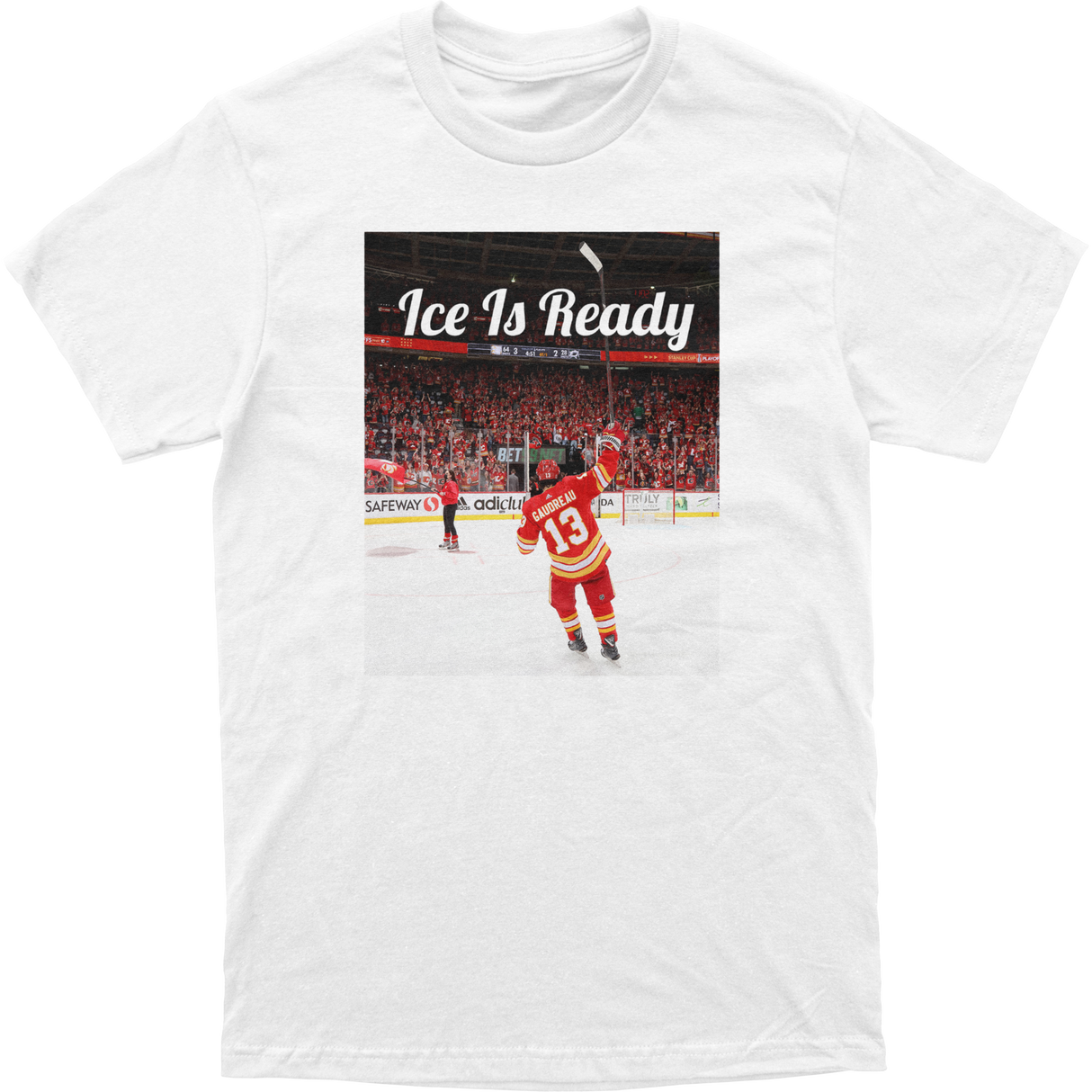 Johnny Hockey Flames Ice Is Ready