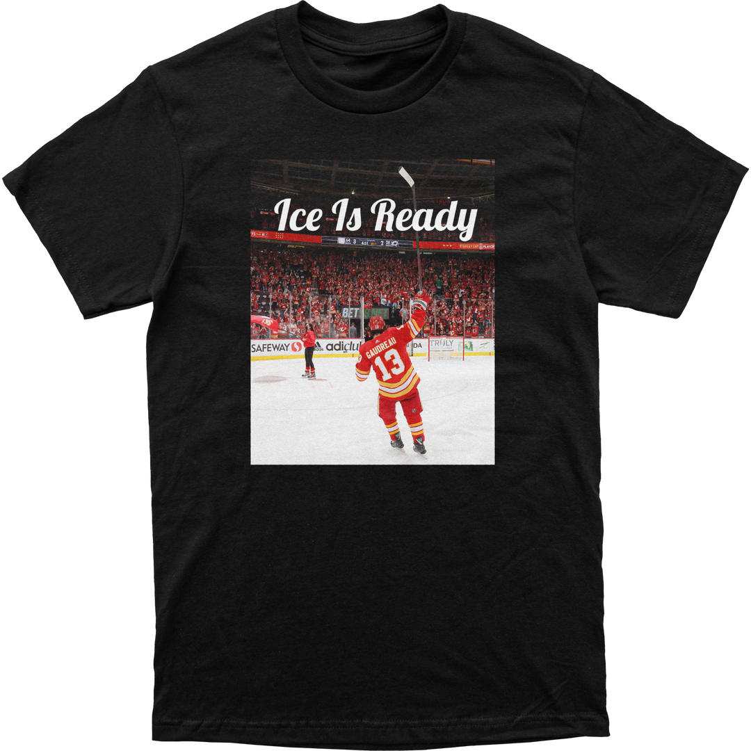 Johnny Hockey Flames Ice Is Ready