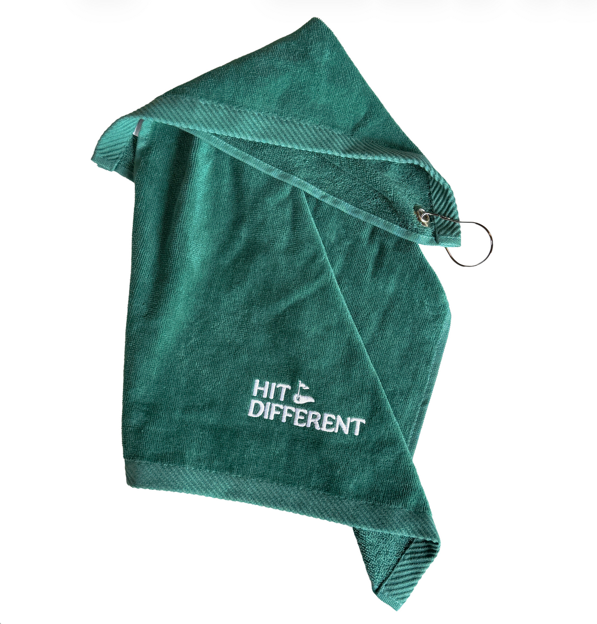 Hit Different Green Golf Towel