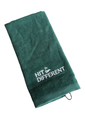 Hit Different Green Golf Towel