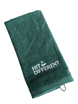 Hit Different Green Golf Towel