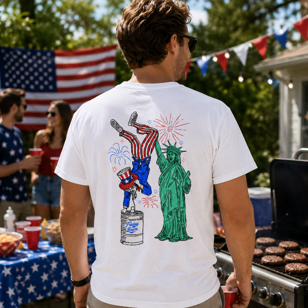 America Keg Stand Tee
